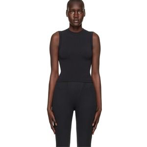SKIMS Black mock neck tank top